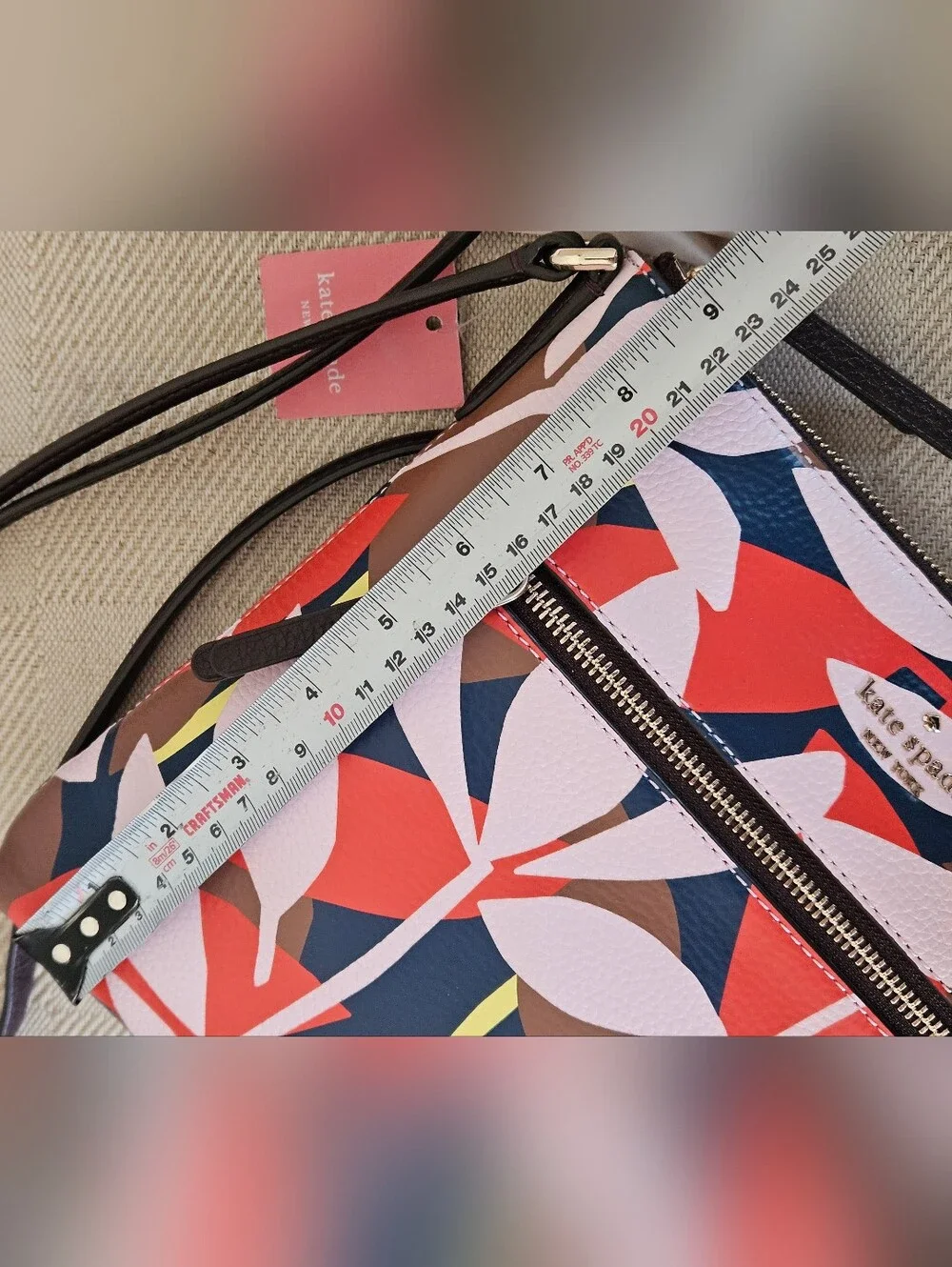 Kate Spade Jackson Tropical Multicolor Floral Crossbody with Coral Wallet